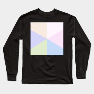 Abstract Triangle of Soft Pastel Colors Long Sleeve T-Shirt